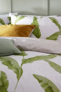 Furn. Plantain Botanical Leaves Reversible Duvet Cover And Pillowcase Set -Furn Online 116785s3