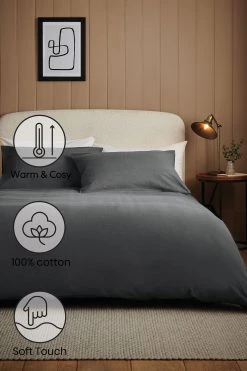 Alternative view of Next 100% Cotton Supersoft Brushed Duvet Cover And Pillowcase Set