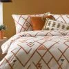 Furn. Brick Red Inka African Inspired Printed Duvet Cover And Pillowcase Set -Furn Online 247529s