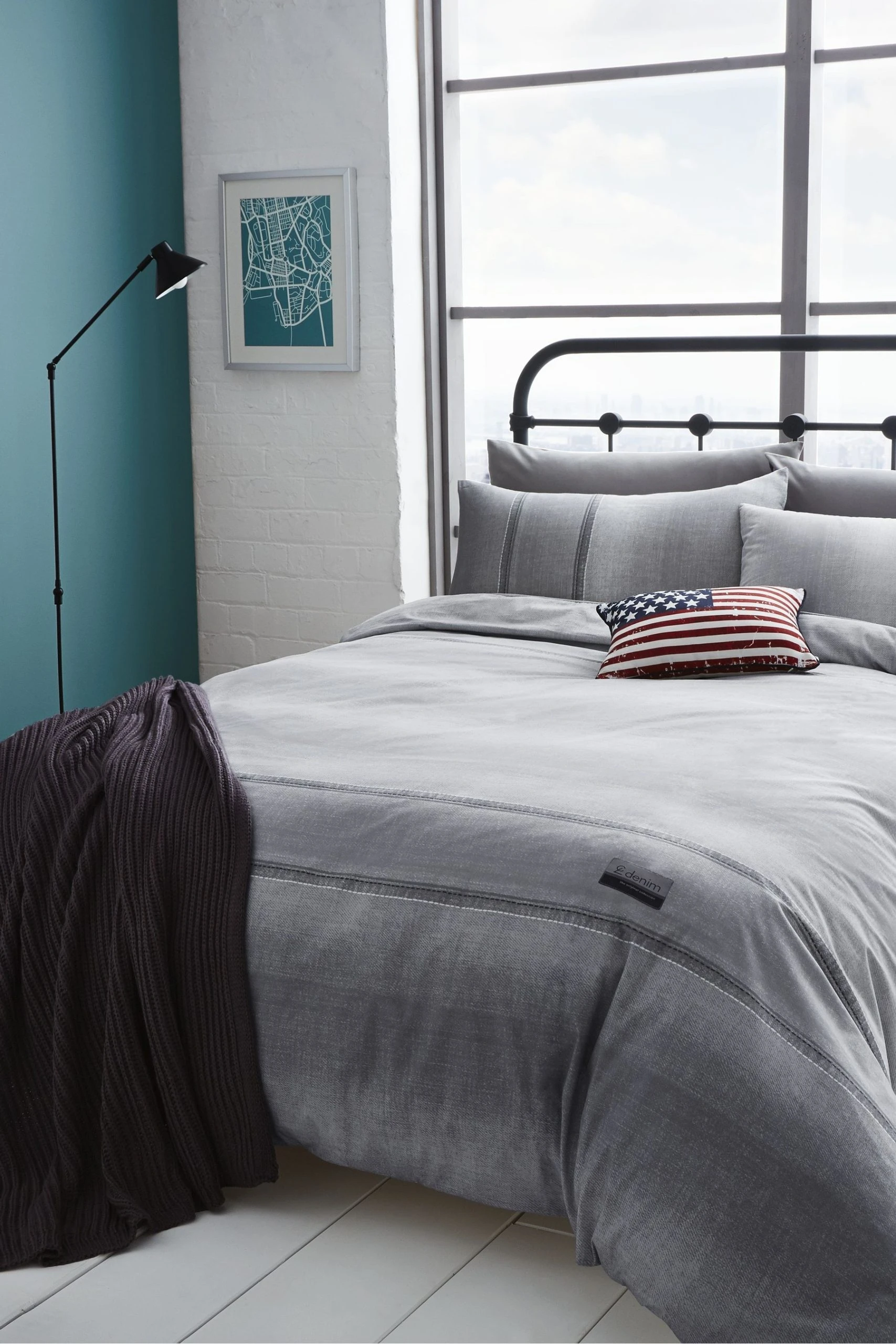 Catherine Lansfield Denim Duvet Cover And Pillowcase Set 3 Catherine Lansfield Denim Duvet Cover And Pillowcase Set