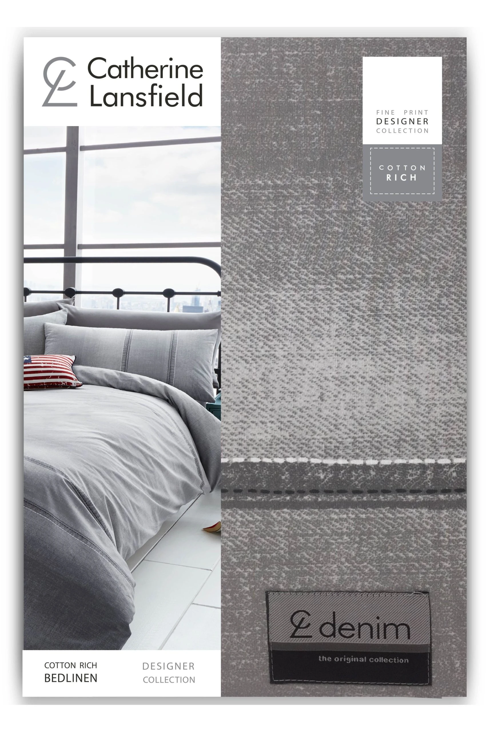 Catherine Lansfield Denim Duvet Cover And Pillowcase Set 5 Catherine Lansfield Denim Duvet Cover And Pillowcase Set - Image 3