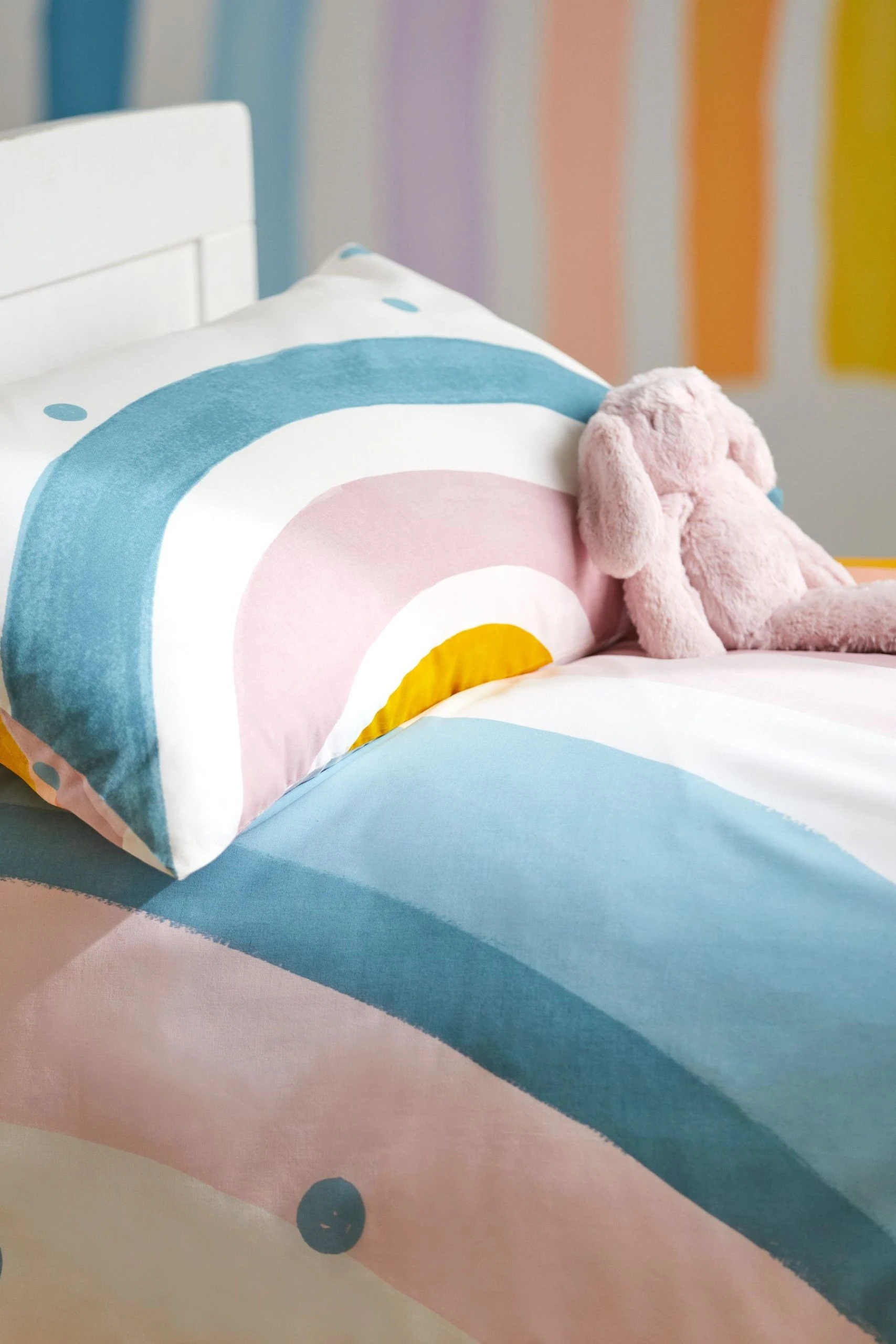 Next Kids Scandi Rainbow Reversible Duvet Cover And Pillowcase Set 8 Next Kids Scandi Rainbow Reversible Duvet Cover And Pillowcase Set - Image 6