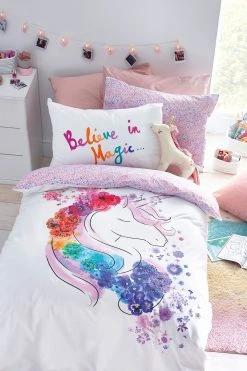 Next Kids Floral Unicorn Duvet And Pillowcase Set 13 Next Kids Floral Unicorn Duvet And Pillowcase Set -Furn Online 374555s4