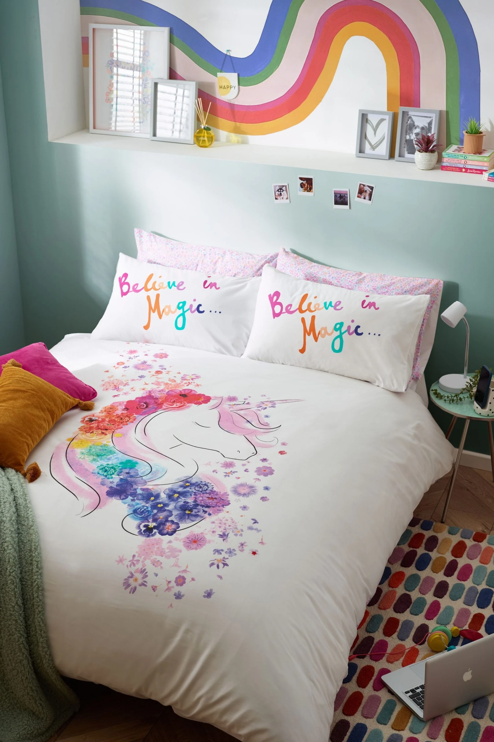 Next Kids Floral Unicorn Duvet And Pillowcase Set 7 Next Kids Floral Unicorn Duvet And Pillowcase Set - Image 5