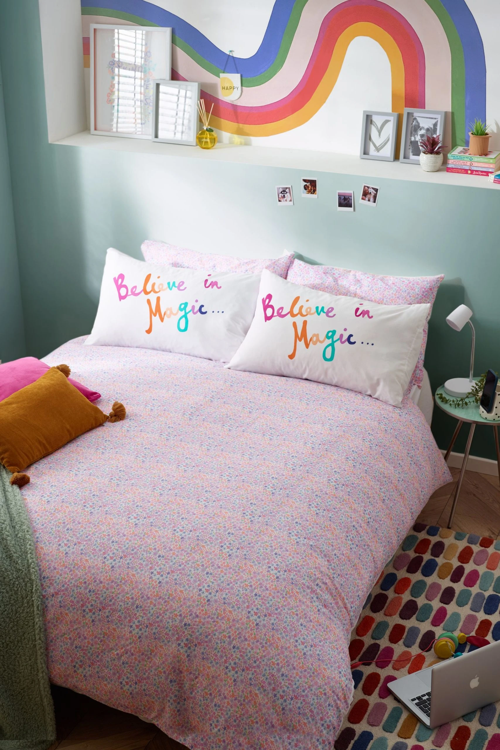 Next Kids Floral Unicorn Duvet And Pillowcase Set 8 Next Kids Floral Unicorn Duvet And Pillowcase Set - Image 6