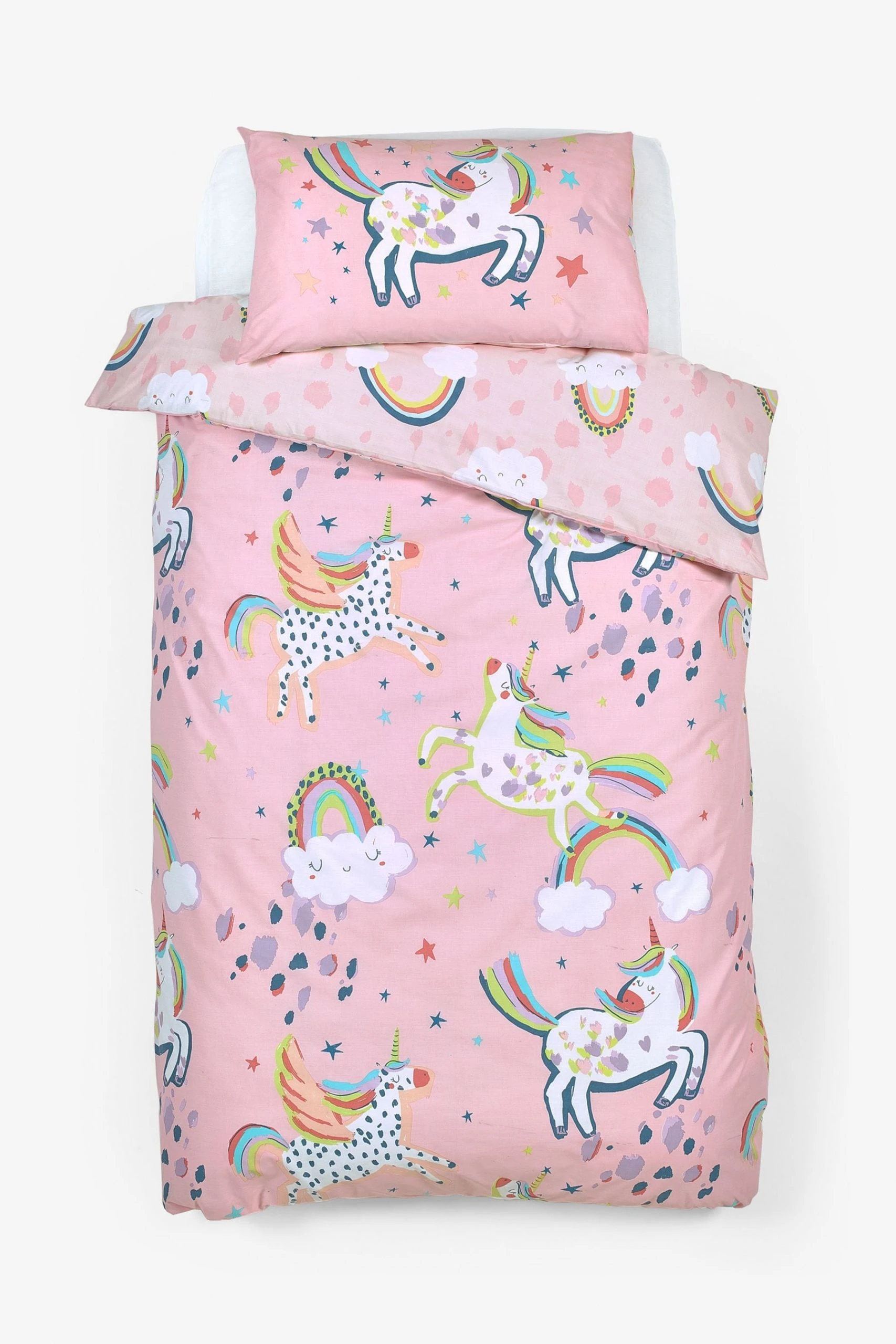 Next Kids Glow-In-The-Dark Party Unicorn Duvet Cover And Pillowcase Set 5 Next Kids Glow-In-The-Dark Party Unicorn Duvet Cover And Pillowcase Set - Image 3