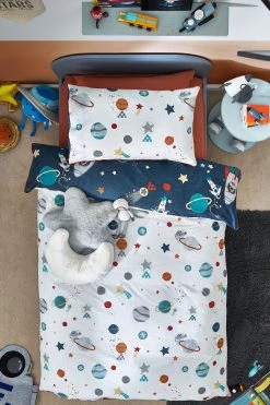 Next Kids Space Planets And Rockets 100% Organic Cotton Duvet Cover And Pillowcase Set 13 Next Kids Space Planets And Rockets 100% Organic Cotton Duvet Cover And Pillowcase Set -Furn Online 564643s4