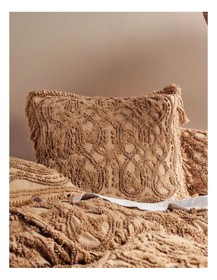 Linen House Somers European Pillowcase Biscotti 4 Linen House Somers European Pillowcase Biscotti - Image 2