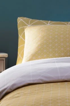 Alternative view of Furn. Spectrum Geometric Line Reversible Duvet Cover And Pillowcase Set