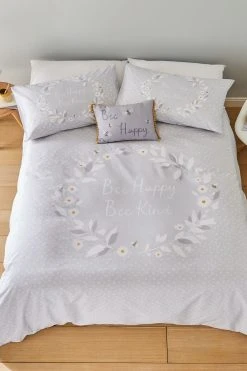 Catherine Lansfield Bee Happy Duvet Cover And Pillowcase Set