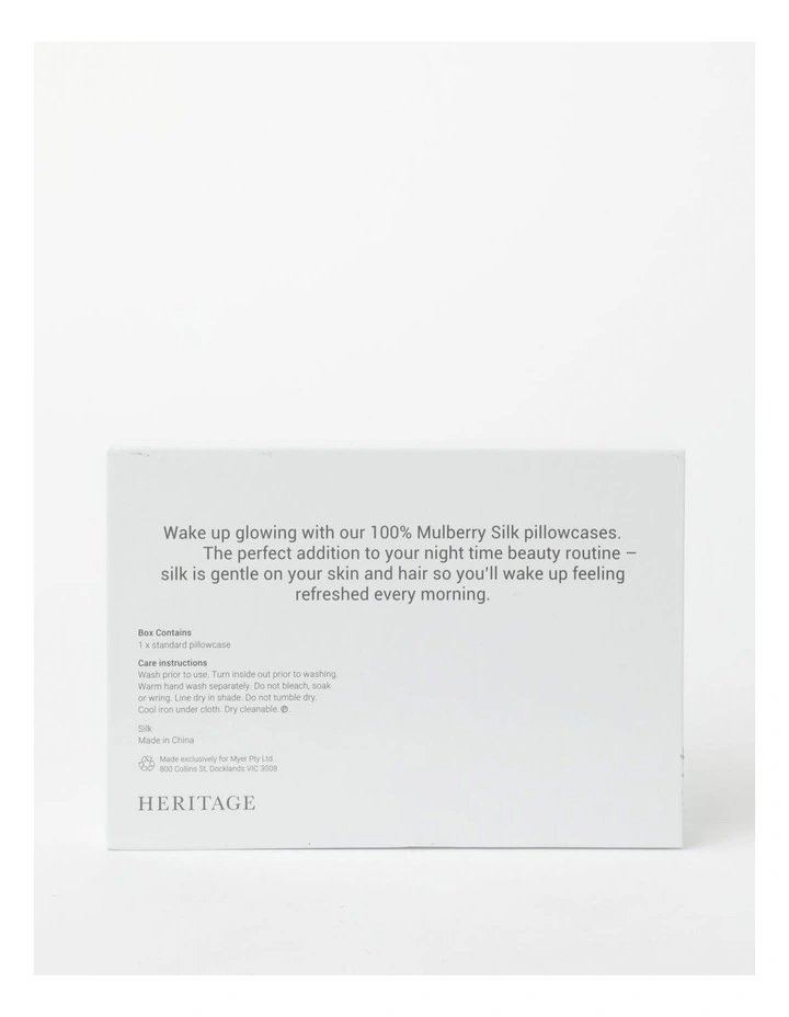 Heritage Luxe Silk Pillowcase In White 6 Heritage Luxe Silk Pillowcase In White - Image 4