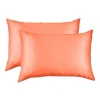 Royal Comfort Mulberry Silk Pillowcase Twin Pack Living Coral -Furn Online 762540220 762540130 1 720x928