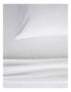 Alternative view of Organic Cotton Percale 300TC Standard Pillowcase 2 Pack In Snow