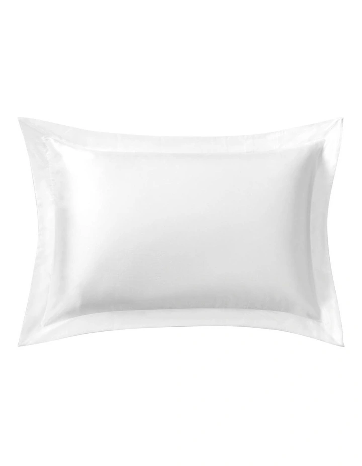 Lanham Silk Tailored Pillowcase In Snow 3 Lanham Silk Tailored Pillowcase In Snow