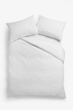 Alternative view of Next Embossed Geometric Duvet Cover And Pillowcase Set