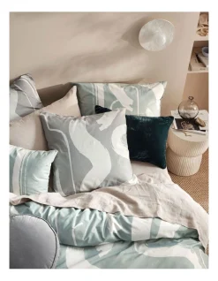 Alternative view of Linen House Arden European Pillowcase Green