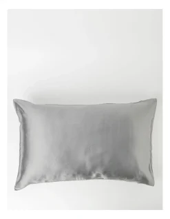 Heritage Silk Front Pillowcase Pair Charcoal -Furn Online 853953850 853960600 3 2 720x928