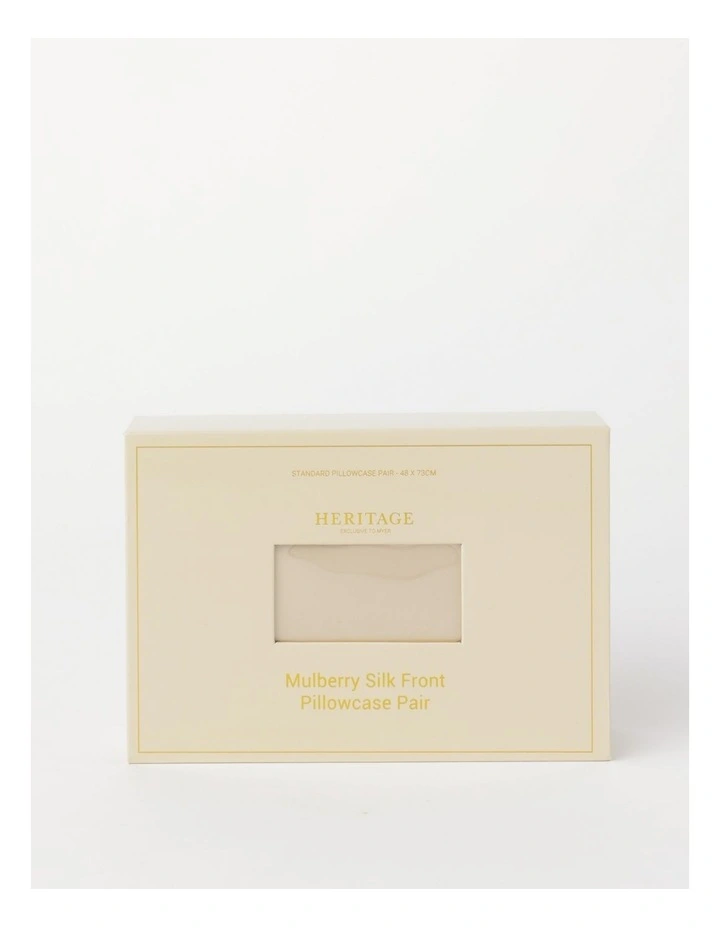 Heritage Silk Front Pillowcase Pair Champagne 3 Heritage Silk Front Pillowcase Pair Champagne