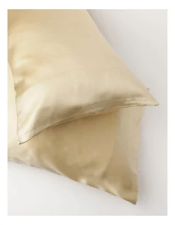 Alternative view of Heritage Silk Front Pillowcase Pair Champagne