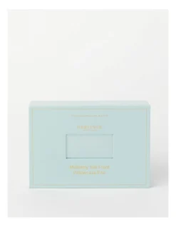 Heritage Silk Front Pillowcase Pair Sky Blue