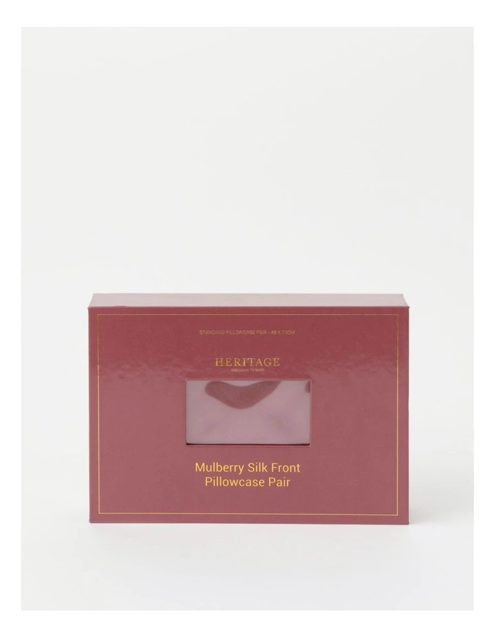 Heritage Silk Front Pillowcase Pair In Rose 3 Heritage Silk Front Pillowcase Pair In Rose