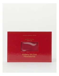 Heritage Silk Front Pillowcase Pair In Red
