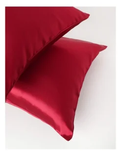 Heritage Silk Front Pillowcase Pair In Red 9 Heritage Silk Front Pillowcase Pair In Red -Furn Online 853953850 913360150 4 720x928