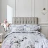 Bianca Amethyst Floral 400 Thread Count Cotton Sateen Duvet Cover And Pillowcase Set