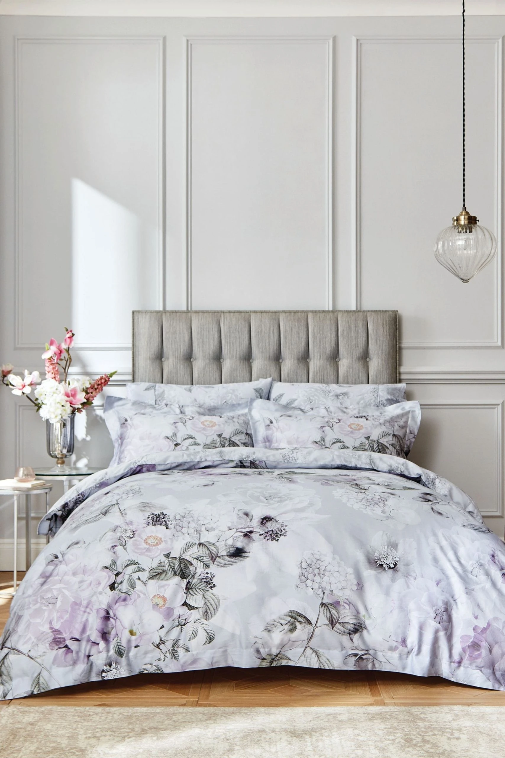 Bianca Amethyst Floral 400 Thread Count Cotton Sateen Duvet Cover And Pillowcase Set 3 Bianca Amethyst Floral 400 Thread Count Cotton Sateen Duvet Cover And Pillowcase Set