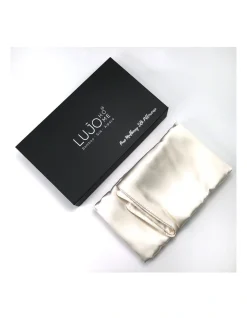 Silk Eye Mask And Pillowcase In Ivory White