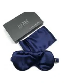 Alternative view of Silk Eye Mask And Pillowcase Navy