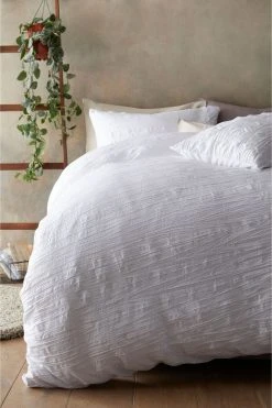 Next Supersoft Crinkle Textured Duvet Cover And Pillowcase Set