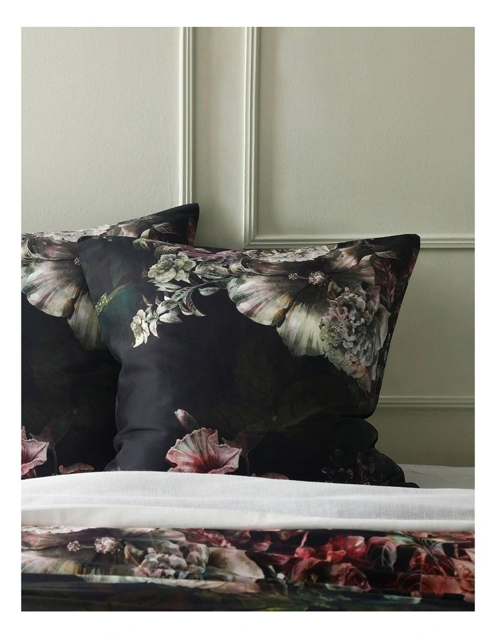 Tui Blossom European Pillowcase In Black 3 Tui Blossom European Pillowcase In Black