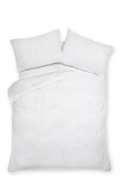 Next Supersoft Crinkle Textured Duvet Cover And Pillowcase Set -Furn Online 929830s3