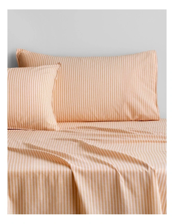 Reilly Stripe Pillowcase Pair In Marmalade 3 Reilly Stripe Pillowcase Pair In Marmalade