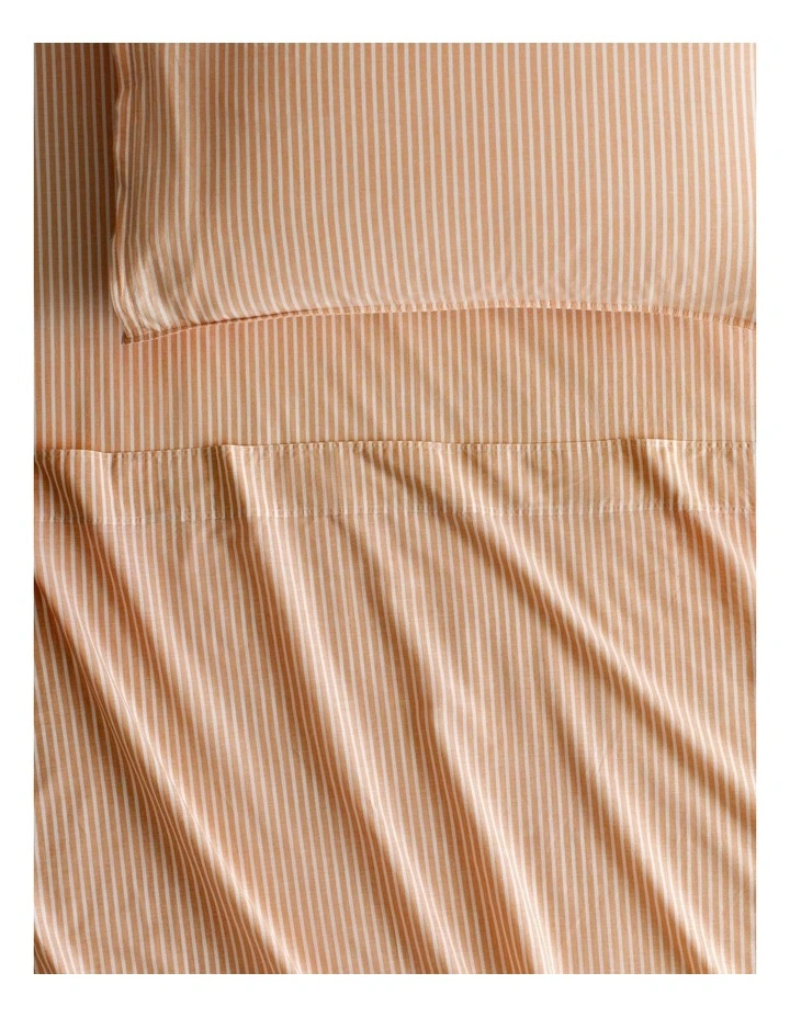 Reilly Stripe Pillowcase Pair In Marmalade 4 Reilly Stripe Pillowcase Pair In Marmalade - Image 2