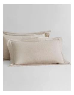 Wittman Tailored Pillowcase Pair In Flax