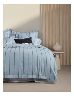 Alternative view of Abbotson Stripe Tailored Pillowcase Pair In Spa