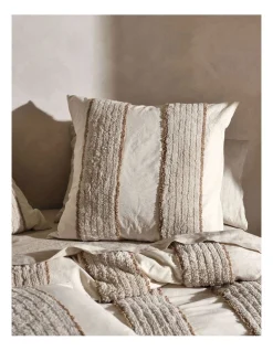 Alternative view of Linen House Calder European Pillowcase In Oatmeal