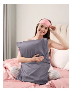 Alternative view of Pure Silk Pillowcase 100% Mulberry Silk Hypoallergenic In Charcoal