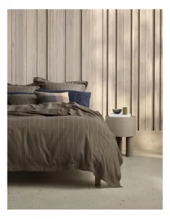 Alternative view of Abbotson Stripe Tailored European Pillowcase In Khaki