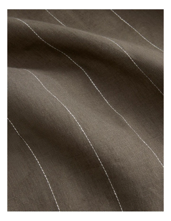 Abbotson Stripe Tailored Pillowcase Pair In Khaki 5 Abbotson Stripe Tailored Pillowcase Pair In Khaki - Image 3
