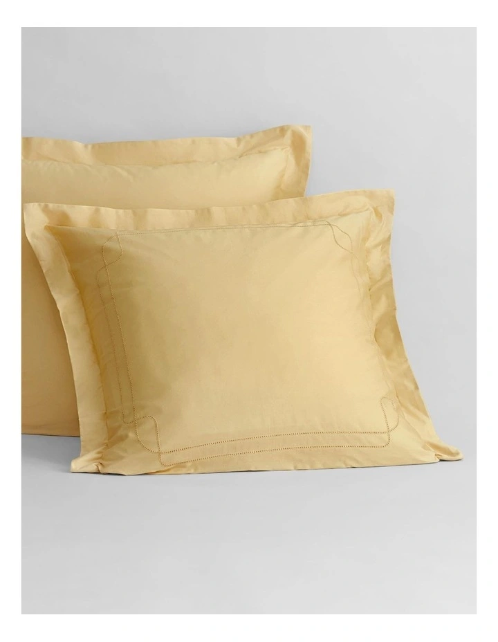Belltana Tailored European Pillowcase In Soft Gold 3 Belltana Tailored European Pillowcase In Soft Gold