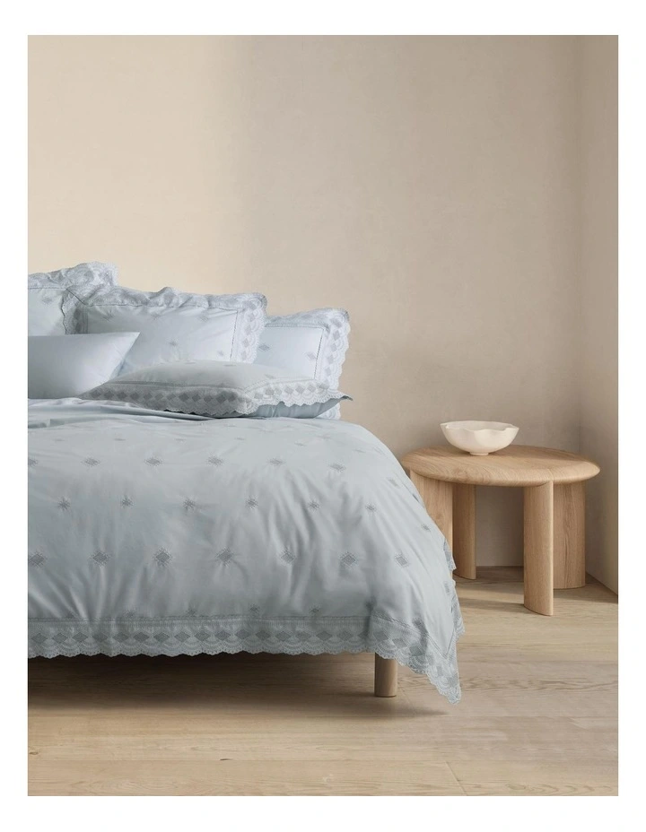 Mansfield Tailored European Pillowcase In Tidal 3 Mansfield Tailored European Pillowcase In Tidal