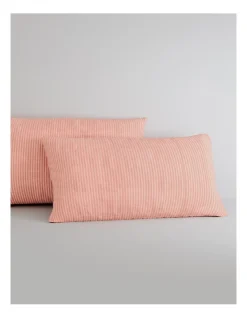 Reilly Stripe Pillowcase Pair In Papaya
