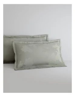 Sabal Tailored Pillowcase Pair In Green Smoke