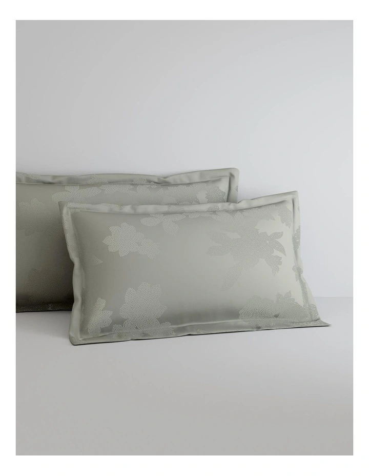Sabal Tailored Pillowcase Pair In Green Smoke 3 Sabal Tailored Pillowcase Pair In Green Smoke