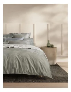 Alternative view of Sabal Tailored Pillowcase Pair In Green Smoke