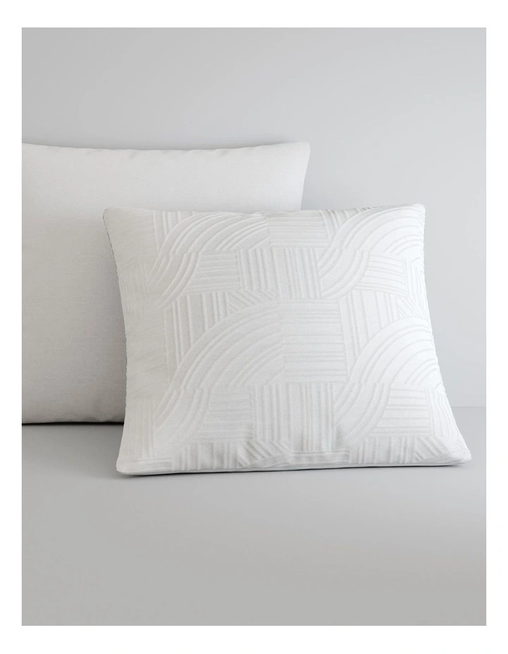Seaton European Pillowcase In White 3 Seaton European Pillowcase In White