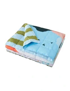 Alternative view of Adventure Travel Blanket Pillowcase In Turquoise